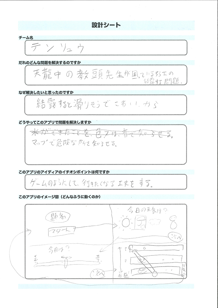 テンリュウ設計シート