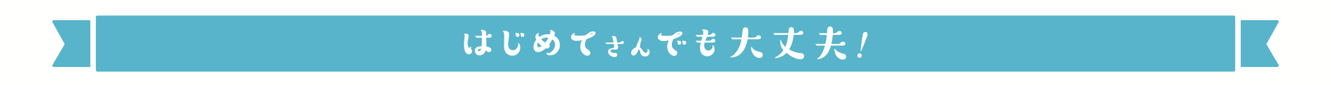 はじめてさんでも大丈夫